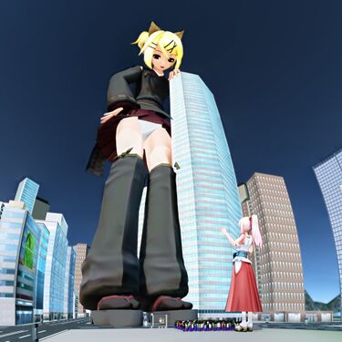 2023/04/18 When Rin and Kagura are walking in tinies' city.